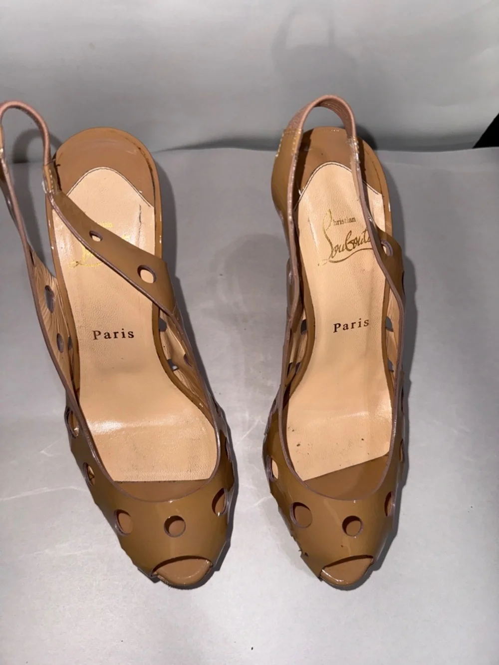 Christian Louboutin Ginza platform slingback sandal heel size 39